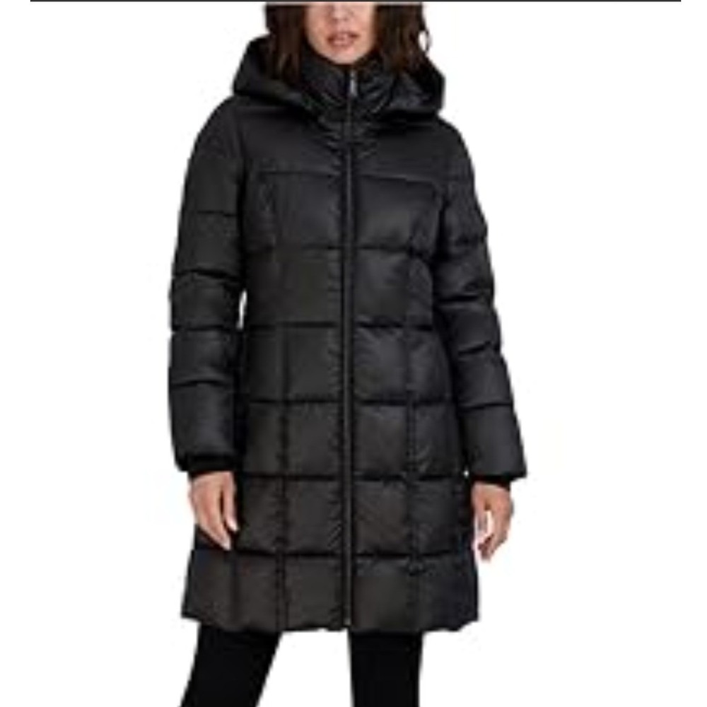 Aventure Womens XXL Ultra Light Down Puffer Jacket Black Hooded Parka 650 Fill